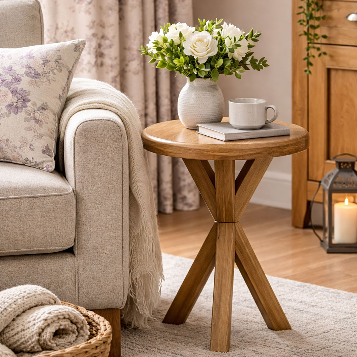Chatsworth Medium Oak Round Side Table