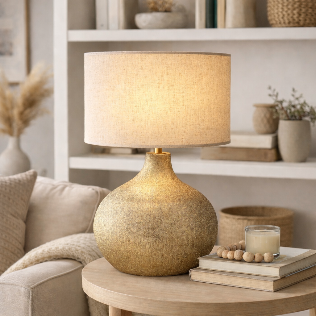 Carson Champagne Table Lamp