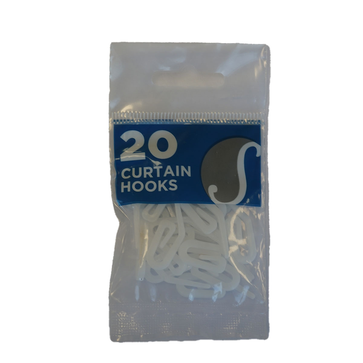 Curtain Hook White 20pk