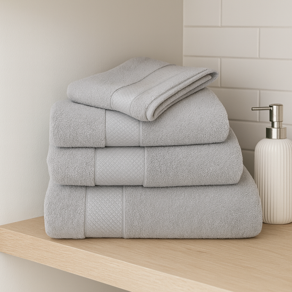 Soft and Absorbent Silver Towel Range
