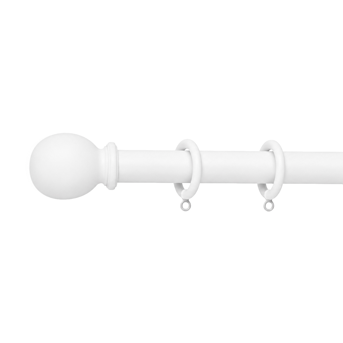 28mm Natur White Wooden Curtain Pole