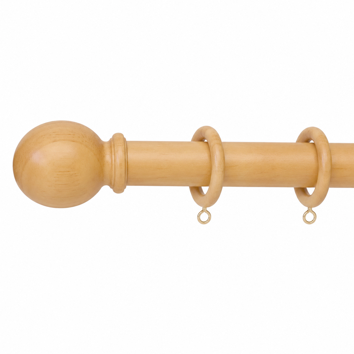 28mm Natur Wooden Natural Curtain Pole