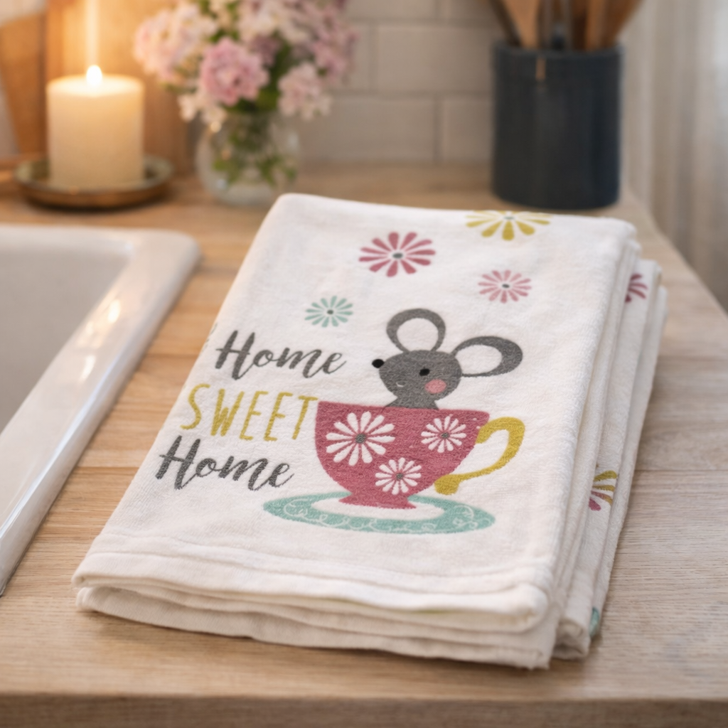 Velour Daisy Home Tea Towel 3pk