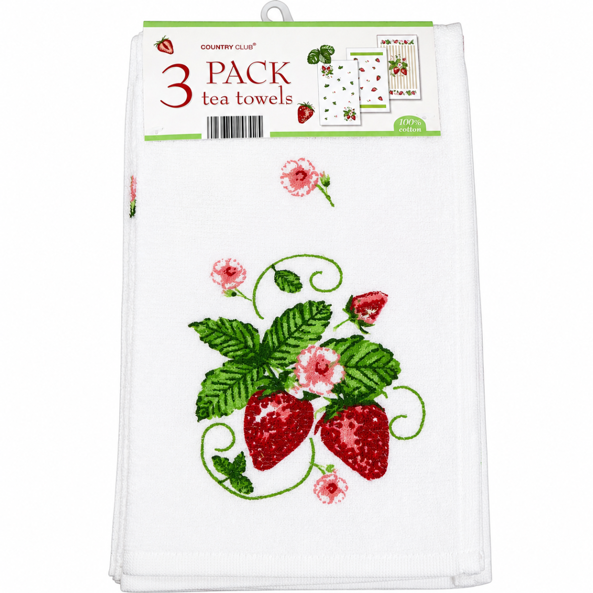 Strawberry Tea Towel 3 Pack