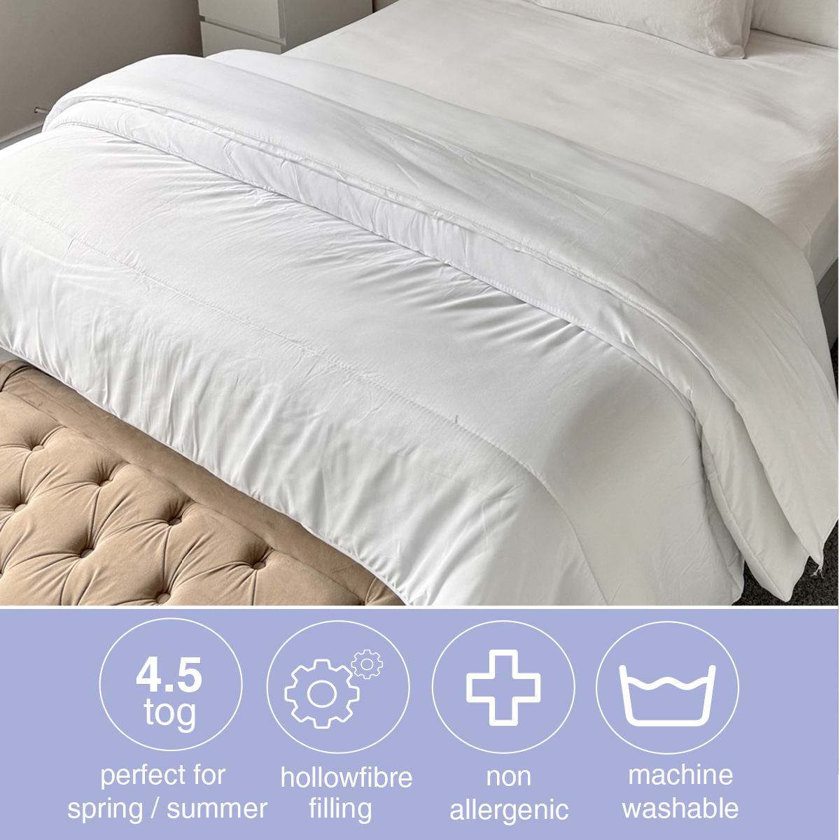 Microfibre 4.5 Tog Duvet