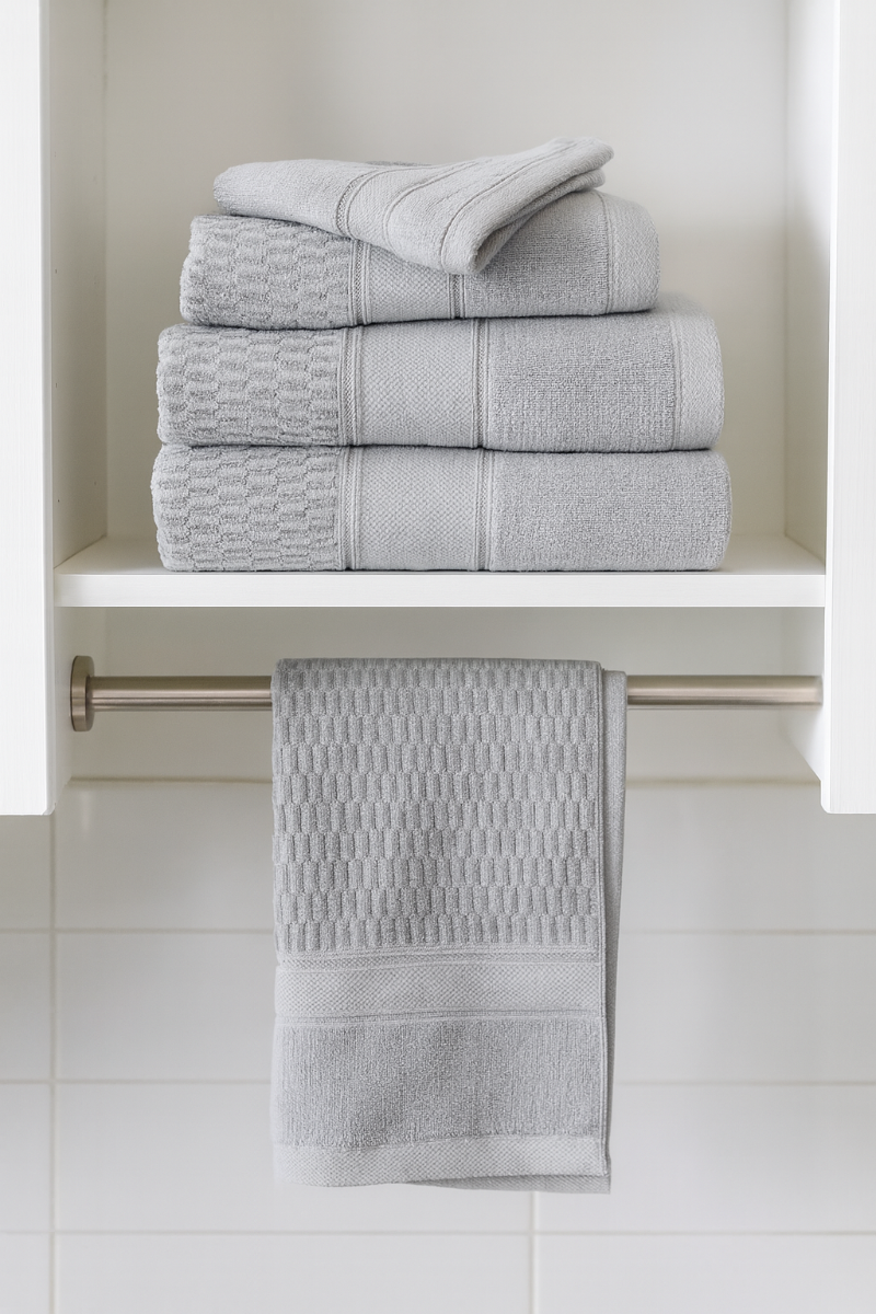 Balmoral Luxury Sheared Velour Grey Towel Range
