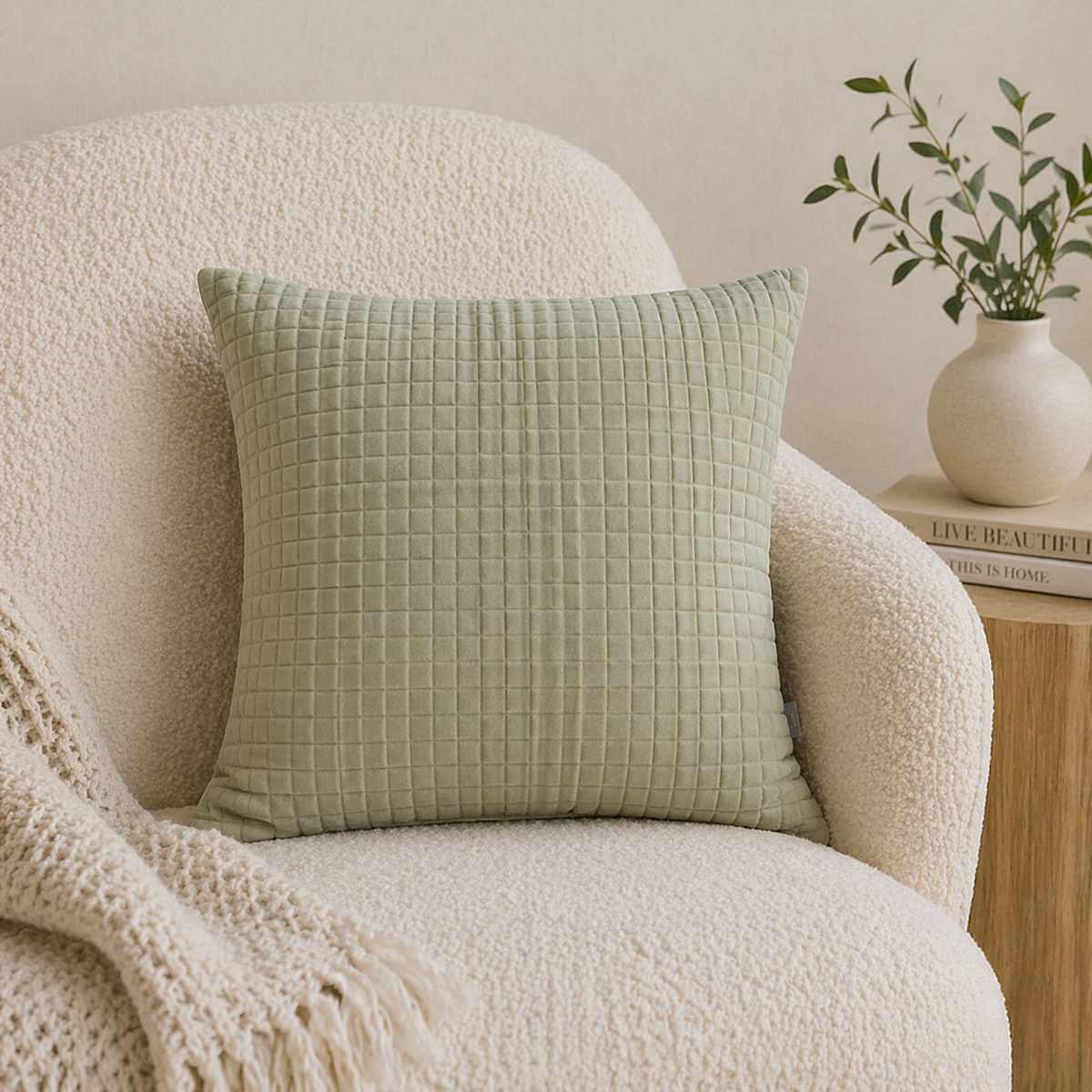 Maggie Green Filled Cushion