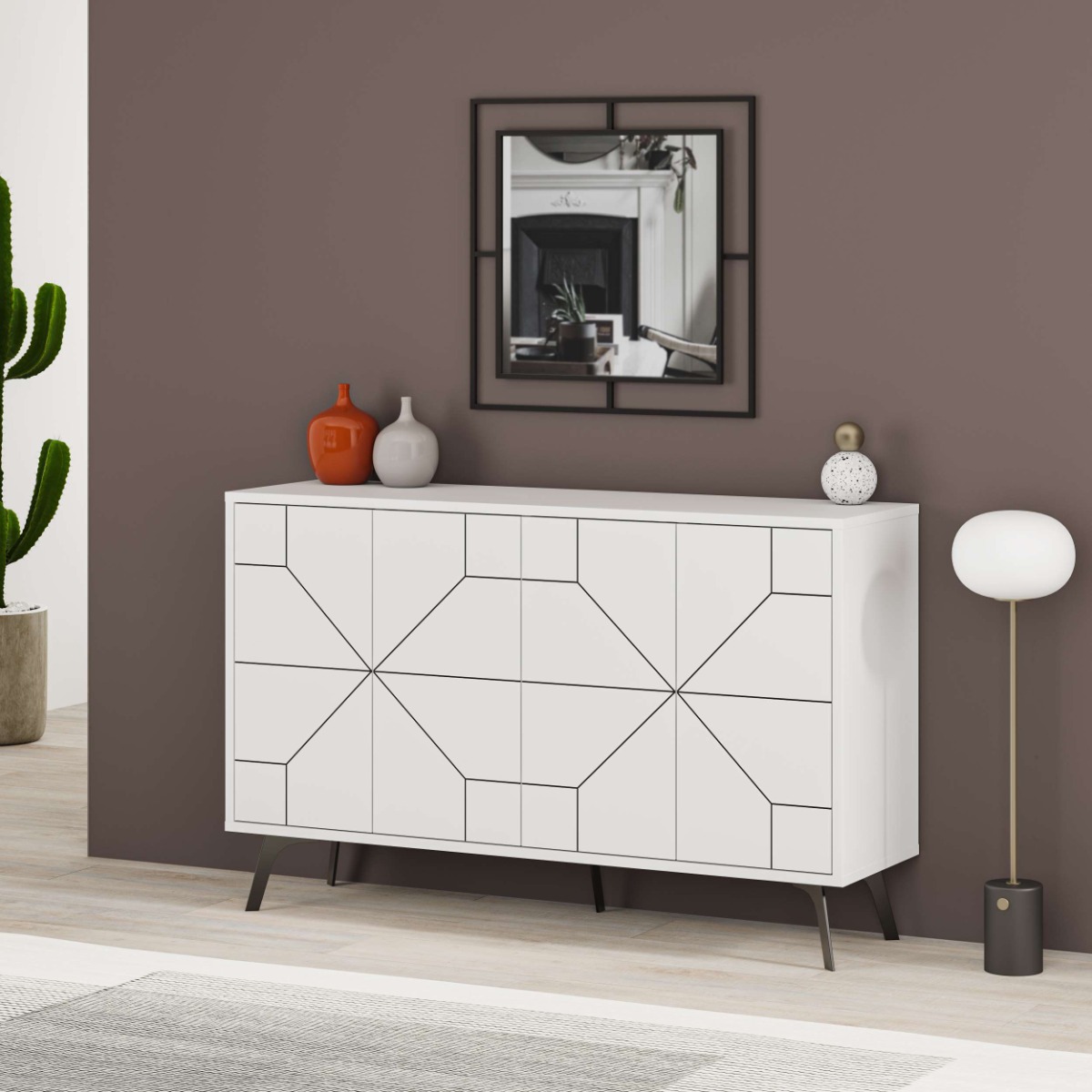 Dune White Console Table