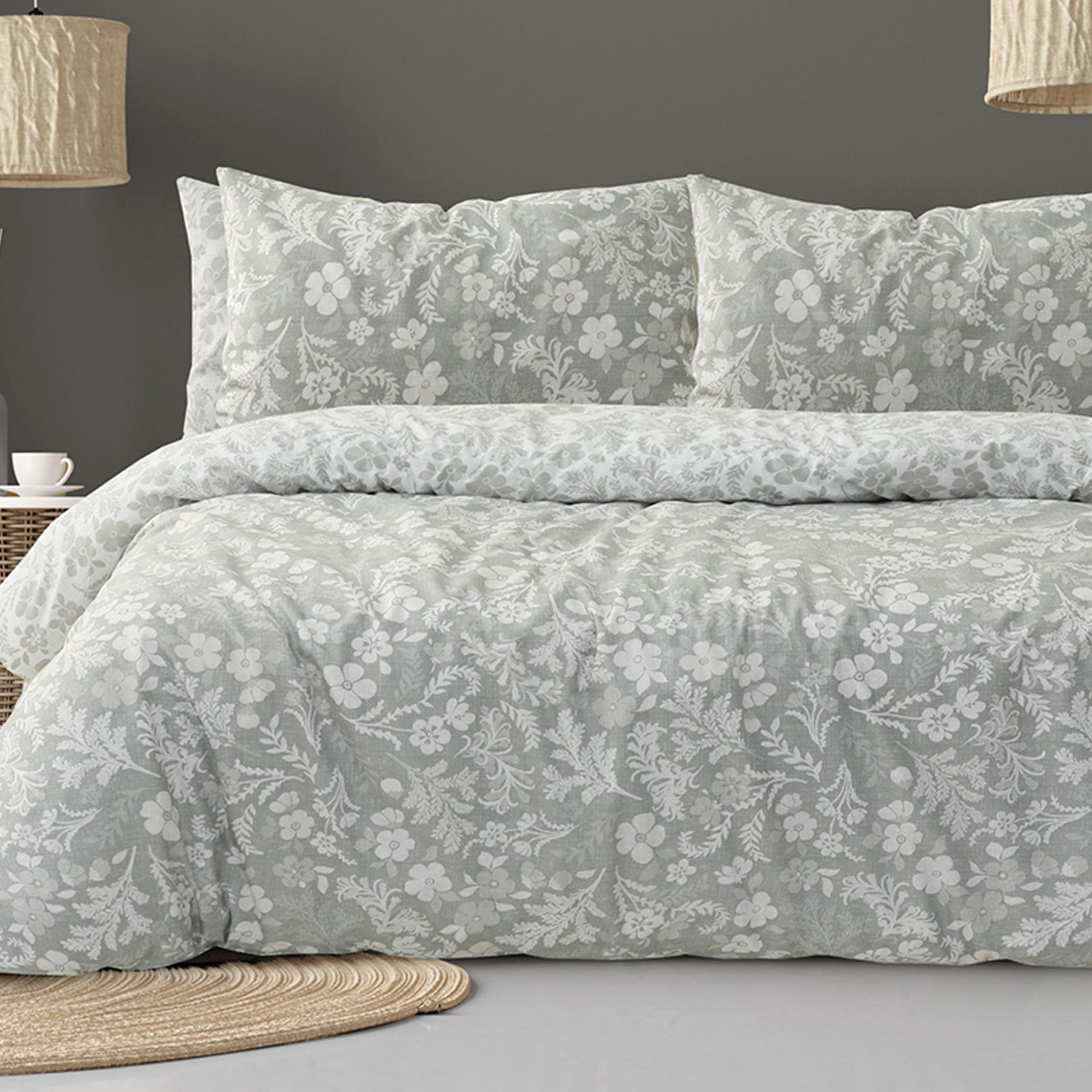Alexa Grey Cotton Rich Duvet Cover Set