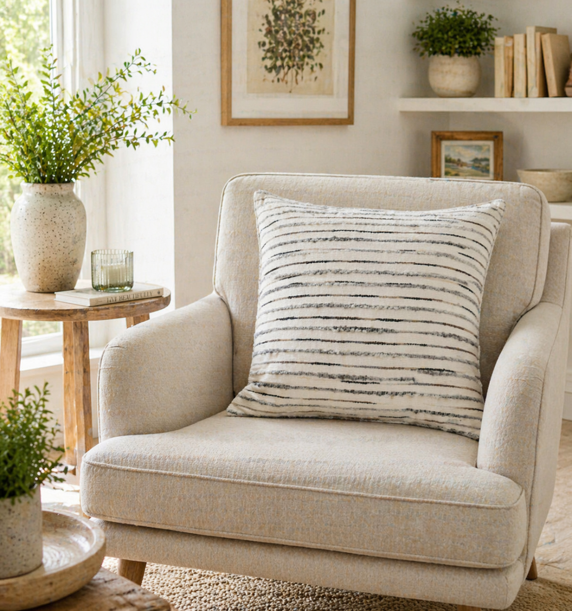 Annie Natural Filled Cushion