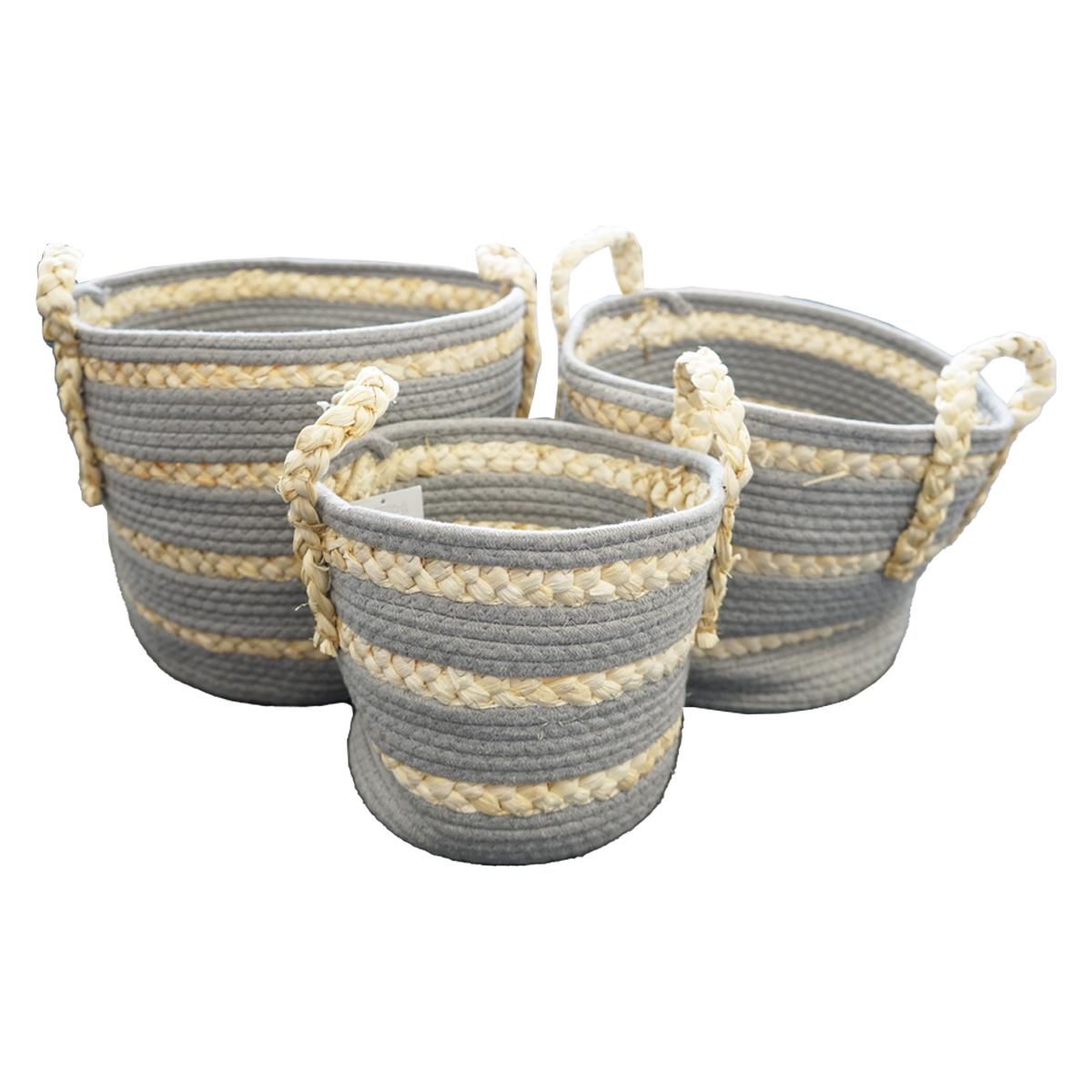 Arabella Set of 3 Grey Baskets