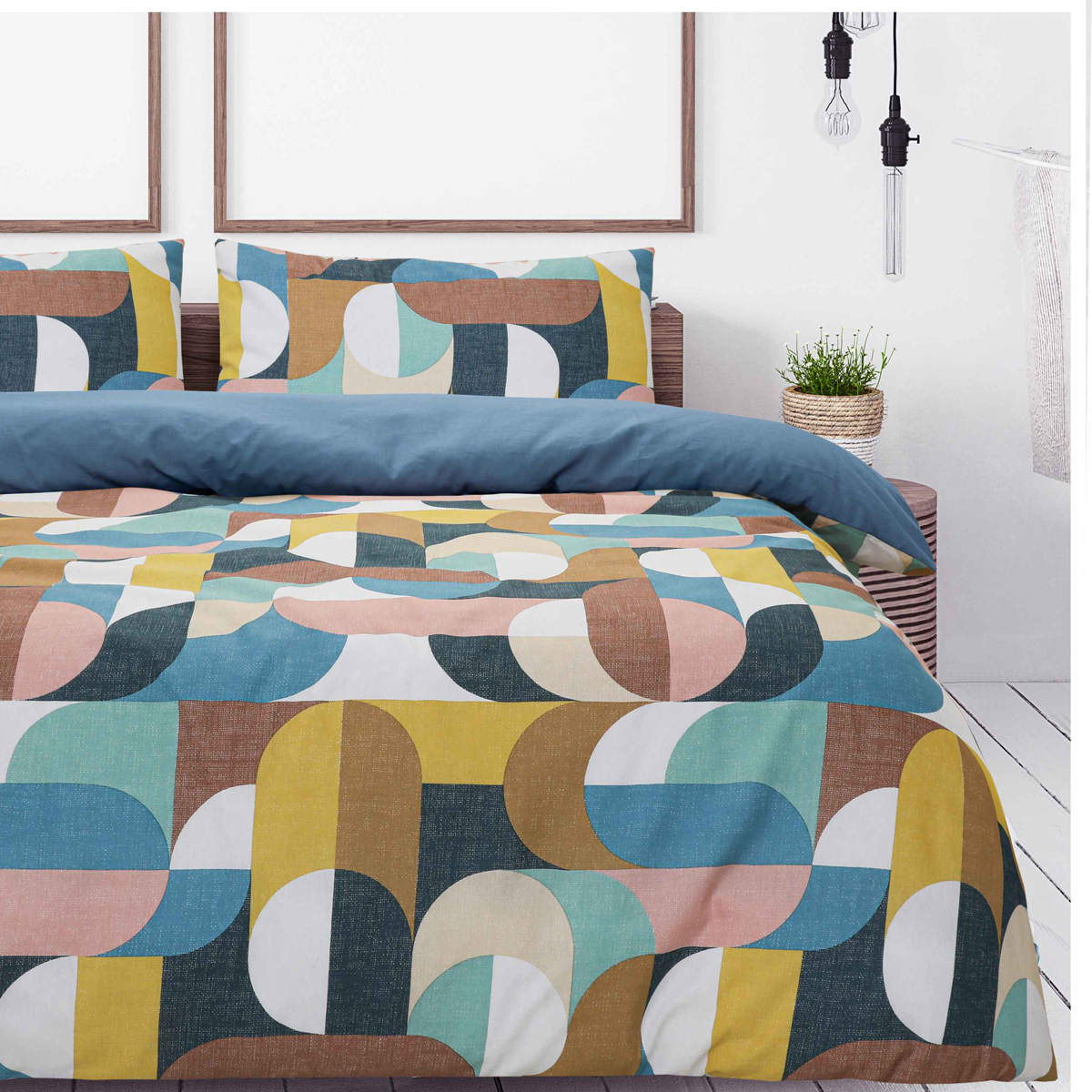 Arizona Teal Cotton Rich Duvet Cover Set