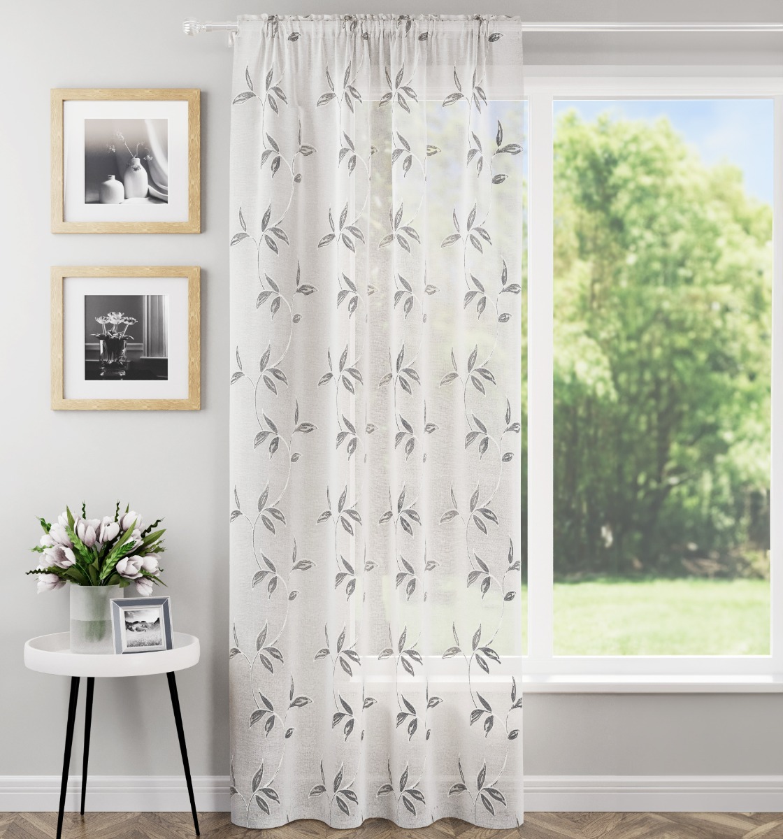 Aurora Grey Voile Panel