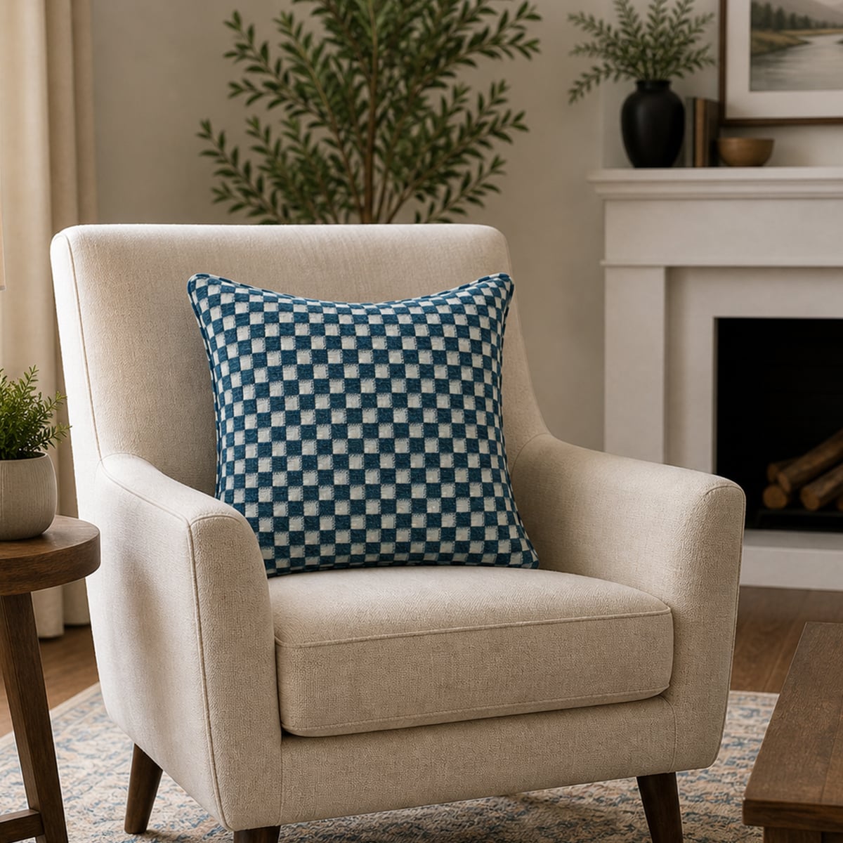 Avignon Blue Cushion Cover