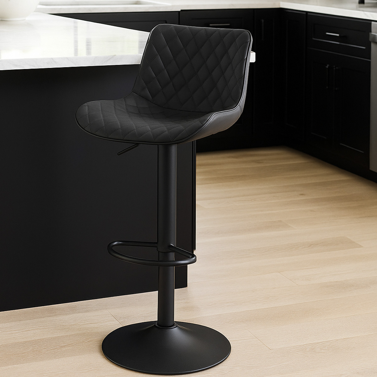 Lebron Black Bar Stool
