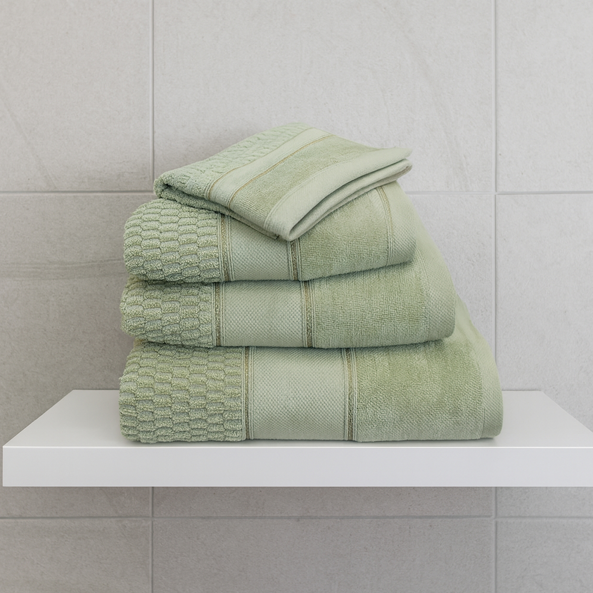 Balmoral Luxury Sheared Velour Pistachio Towel Range