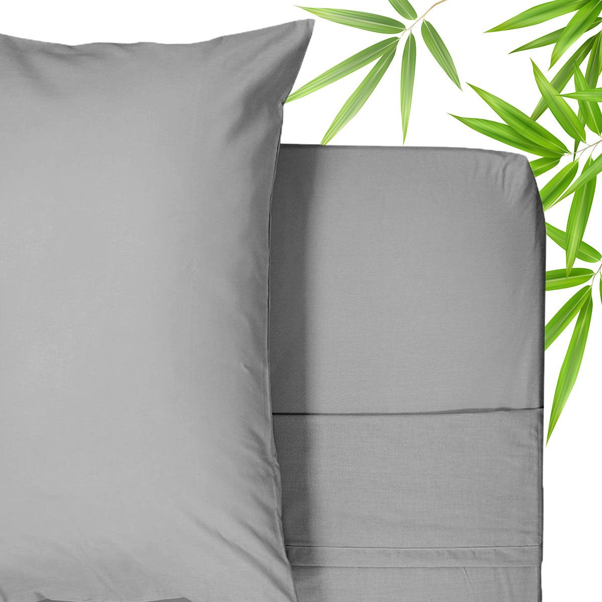 Bamboo Cotton Charcoal Fitted Sheet 30cm | 12inch