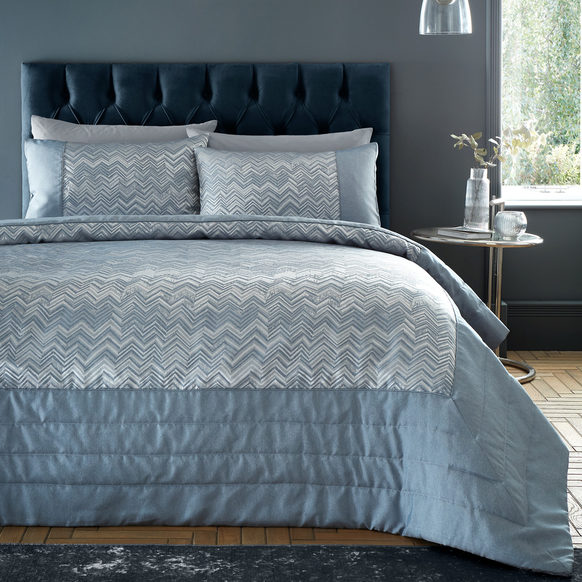 Bayonne Blue Bed Spread