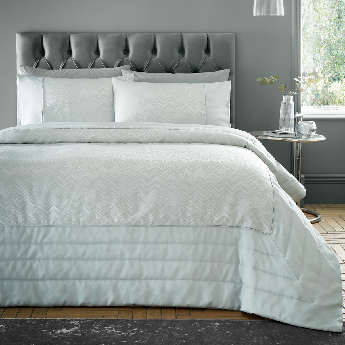 Bayonne Silver Bed Spread