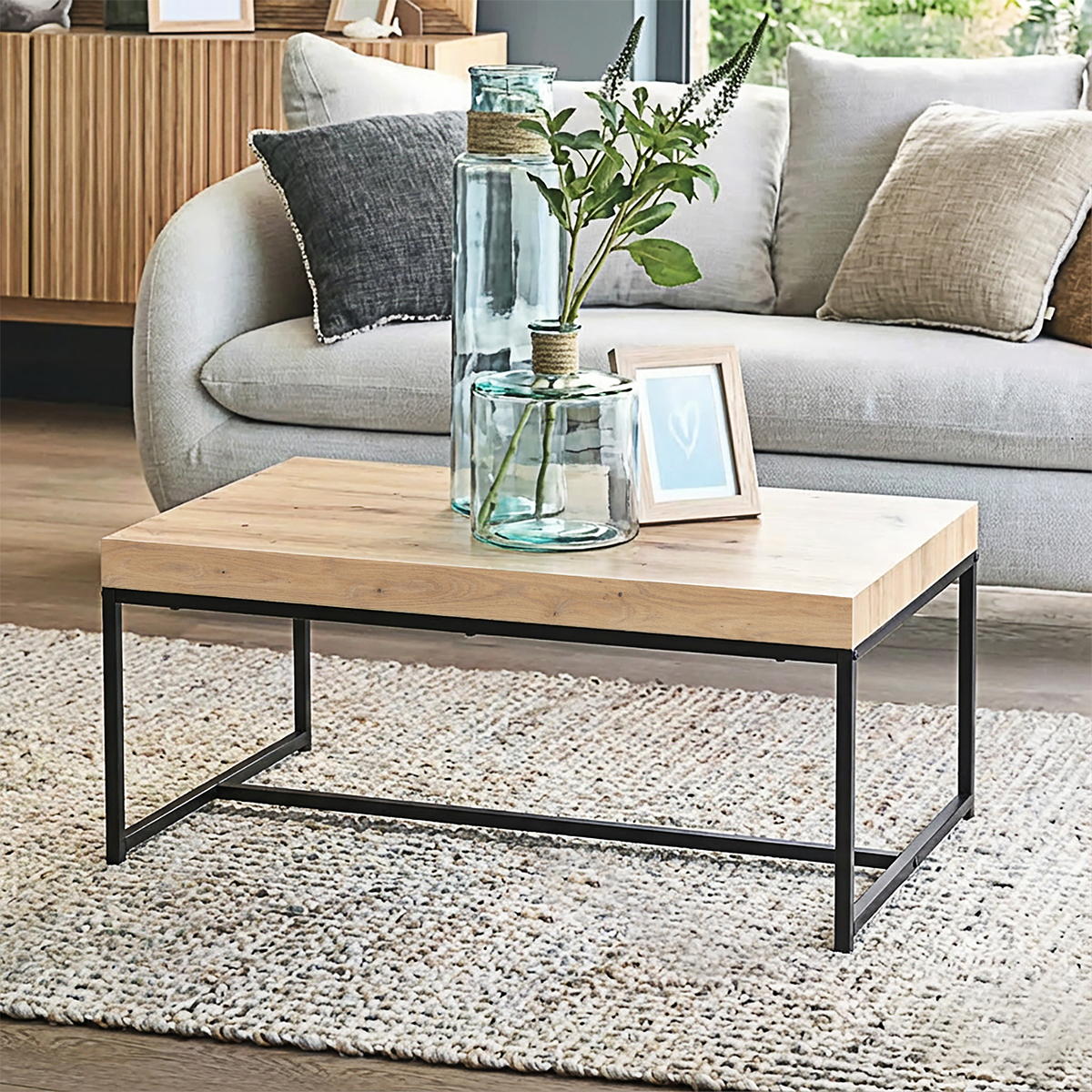 Bayonne Oak and Black Coffee Table