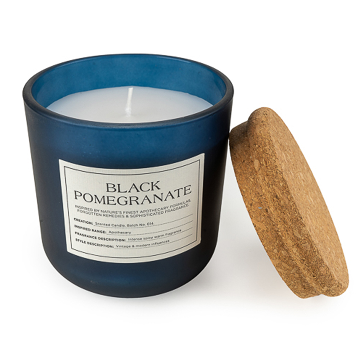 Black Pomegranate 10cm Lidded Candle