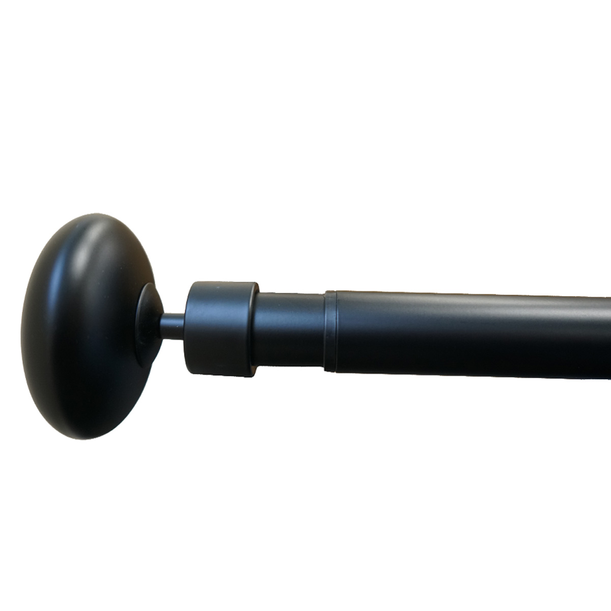 25/28mm Orbit Black Metal Curtain Pole
