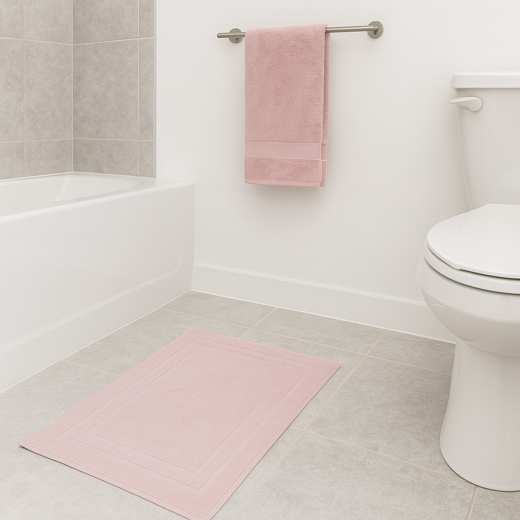 500gsm Zero Twist Blossom Bathmat