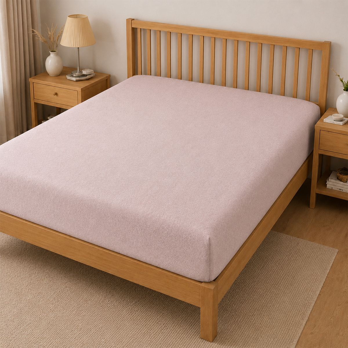 Flannelette Blush Fitted Sheet