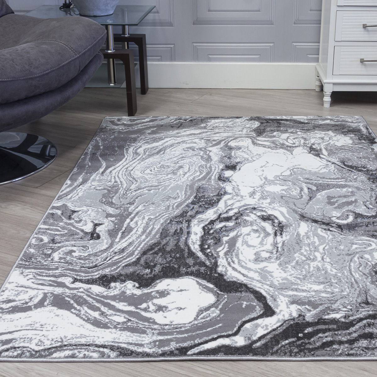 Boutique Vivid Grey Rug