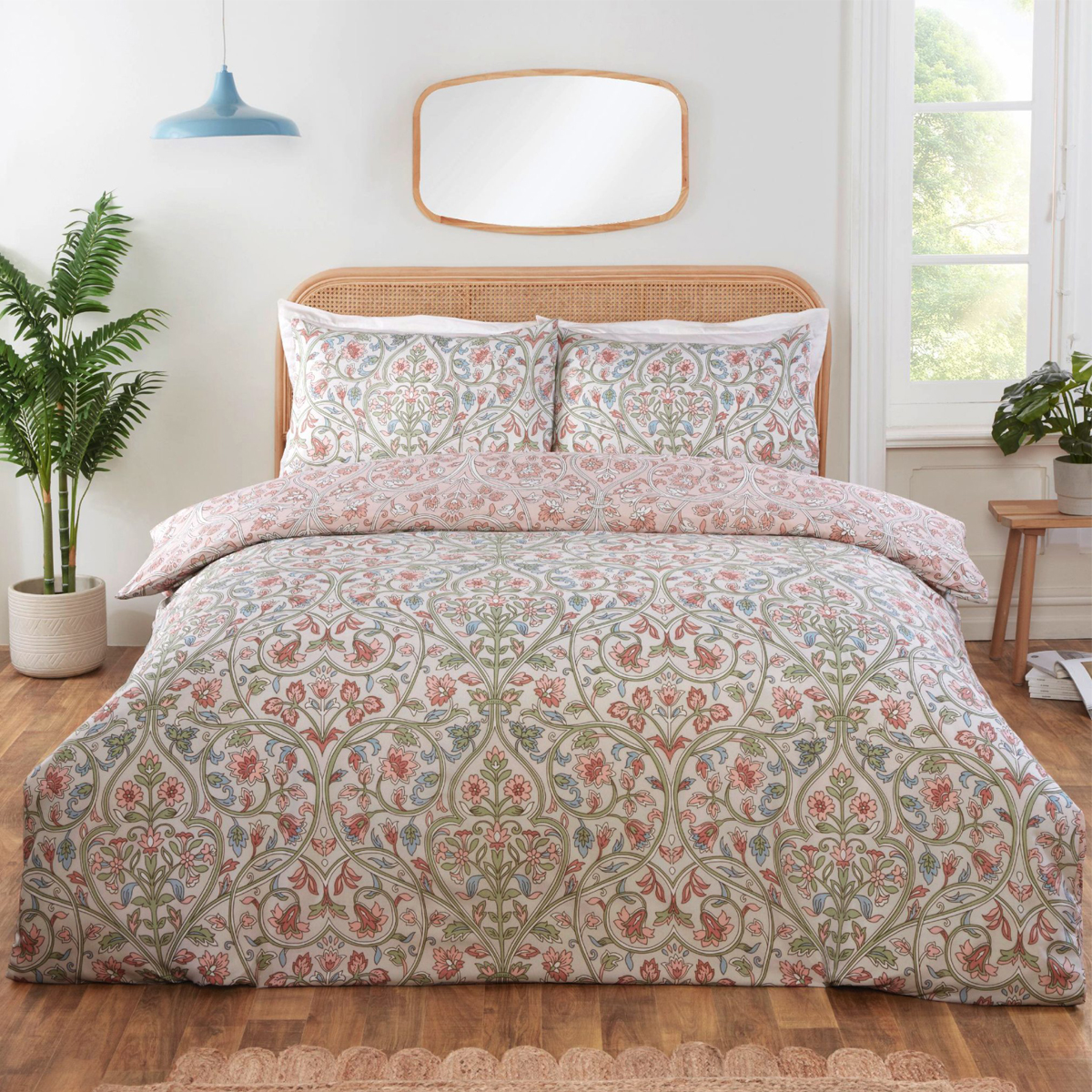 Bramley Natural Duvet Cover and Fitted Sheet Set