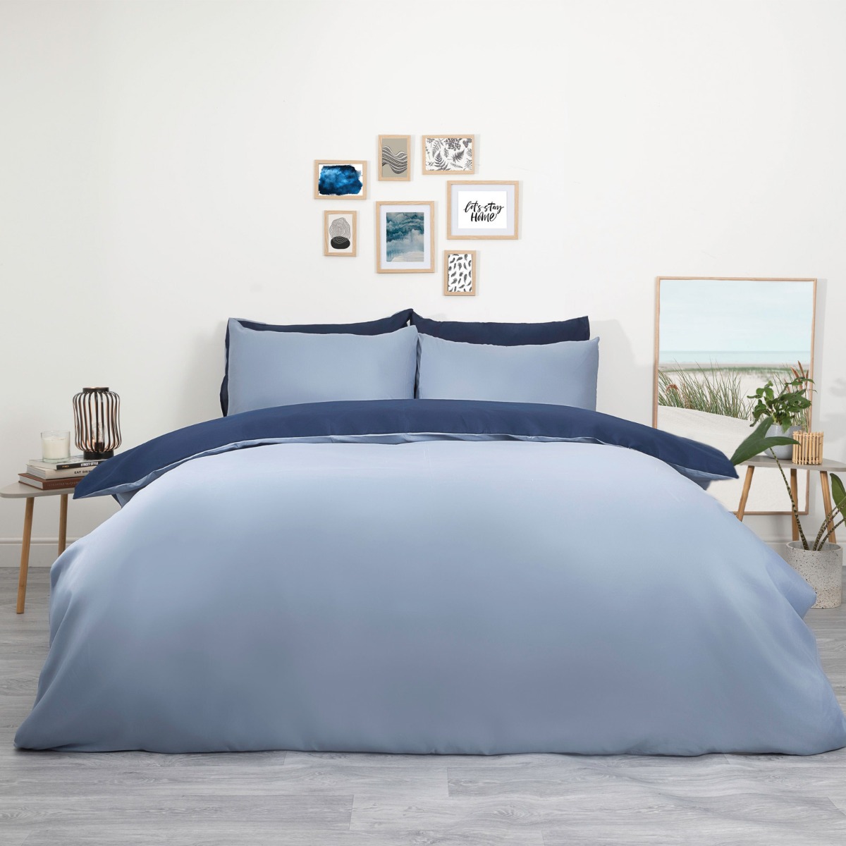 Oxford Navy & Blue Duvet Cover Set