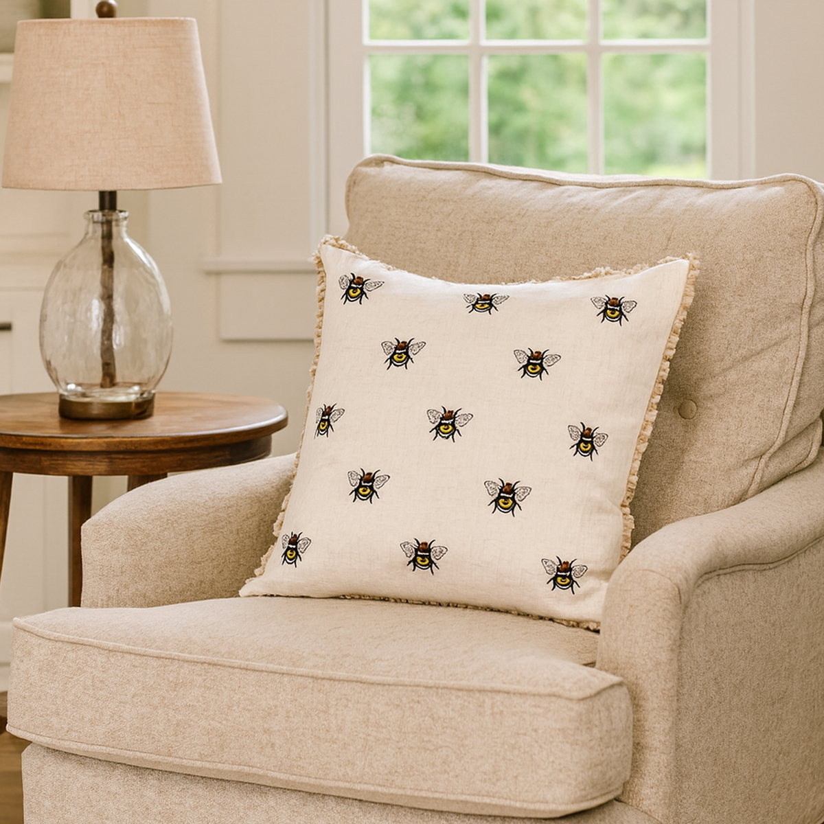Bumble Natural Cushion Cover