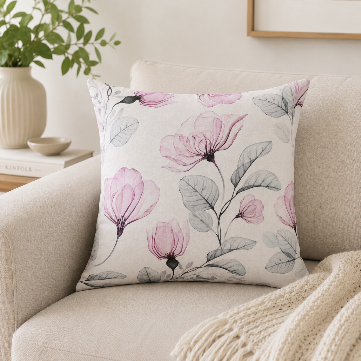 Carrie Pink Filled Cushion