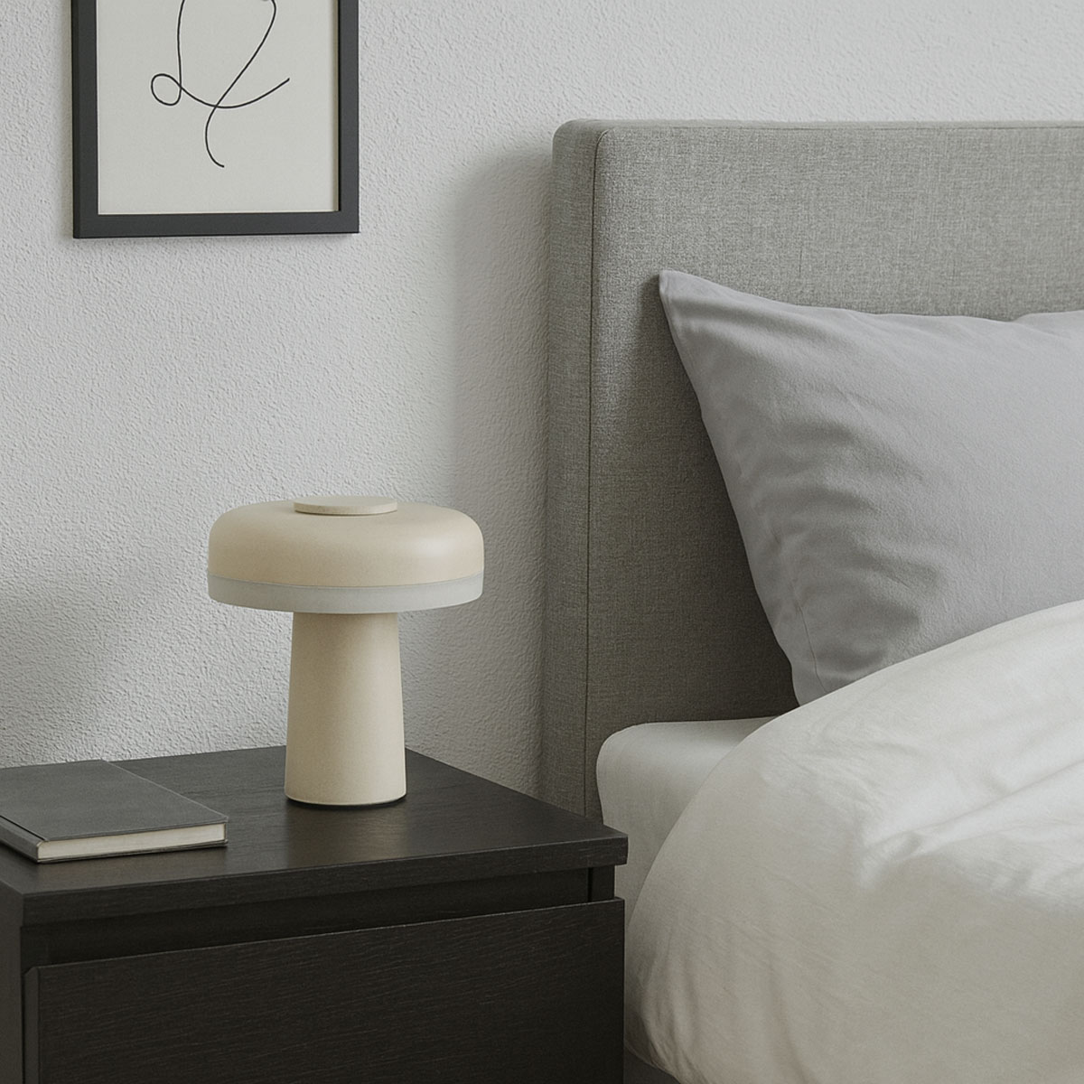 Cali Rechargeable Cream Table Lamp