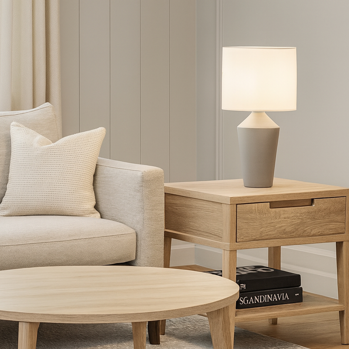 Camden Grey Table Lamp