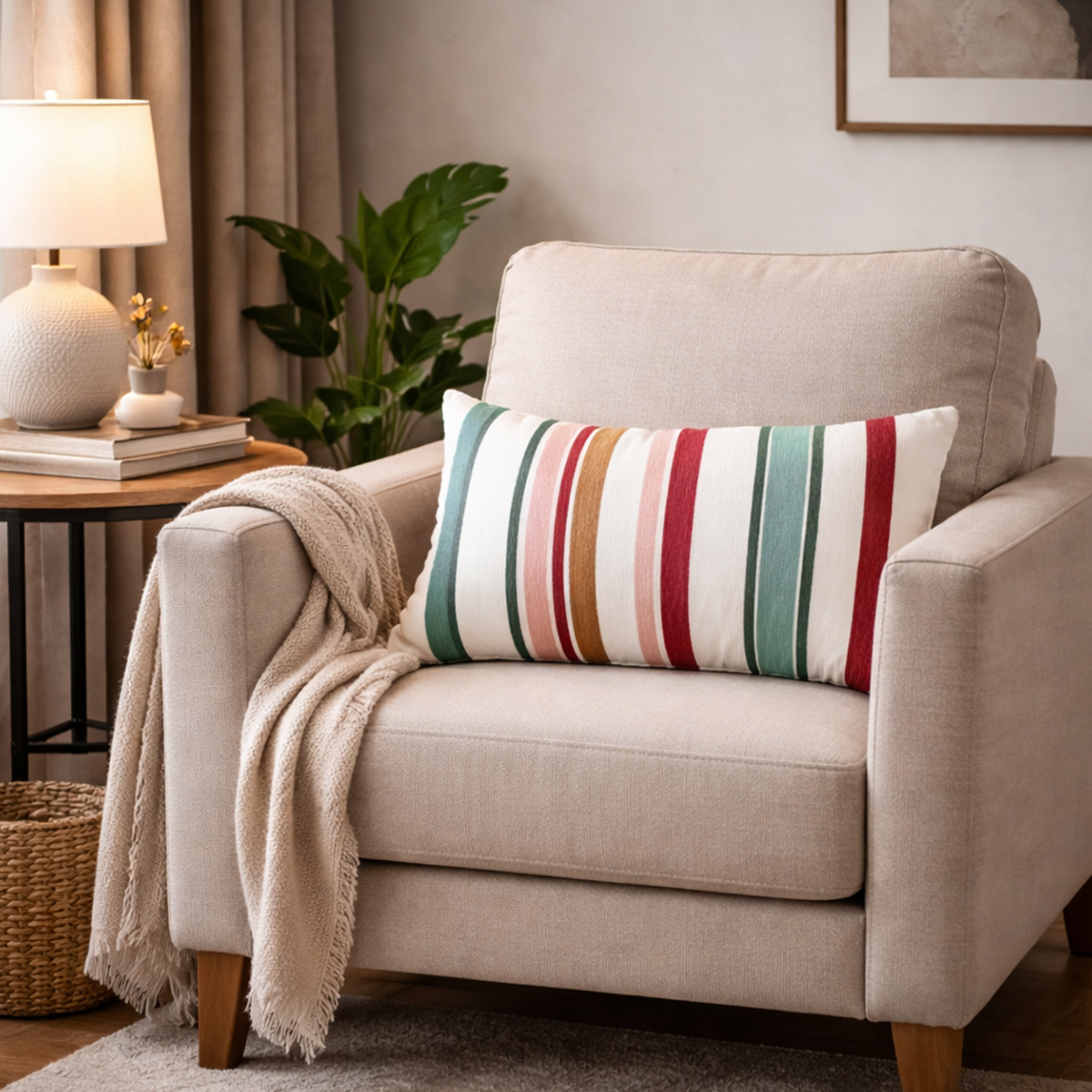 Carla Natural Filled Boudoir Cushion