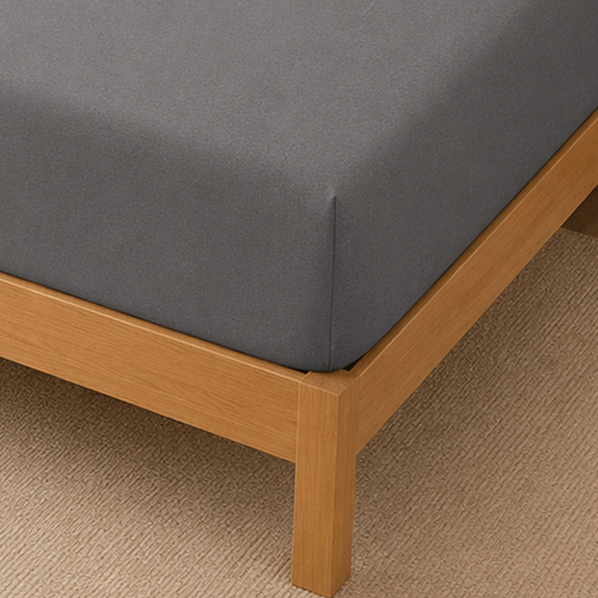 Flannelette Charcoal Extra Deep Fitted Sheet