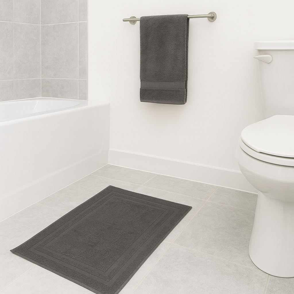 500gsm Zero Twist Charcoal Bathmat