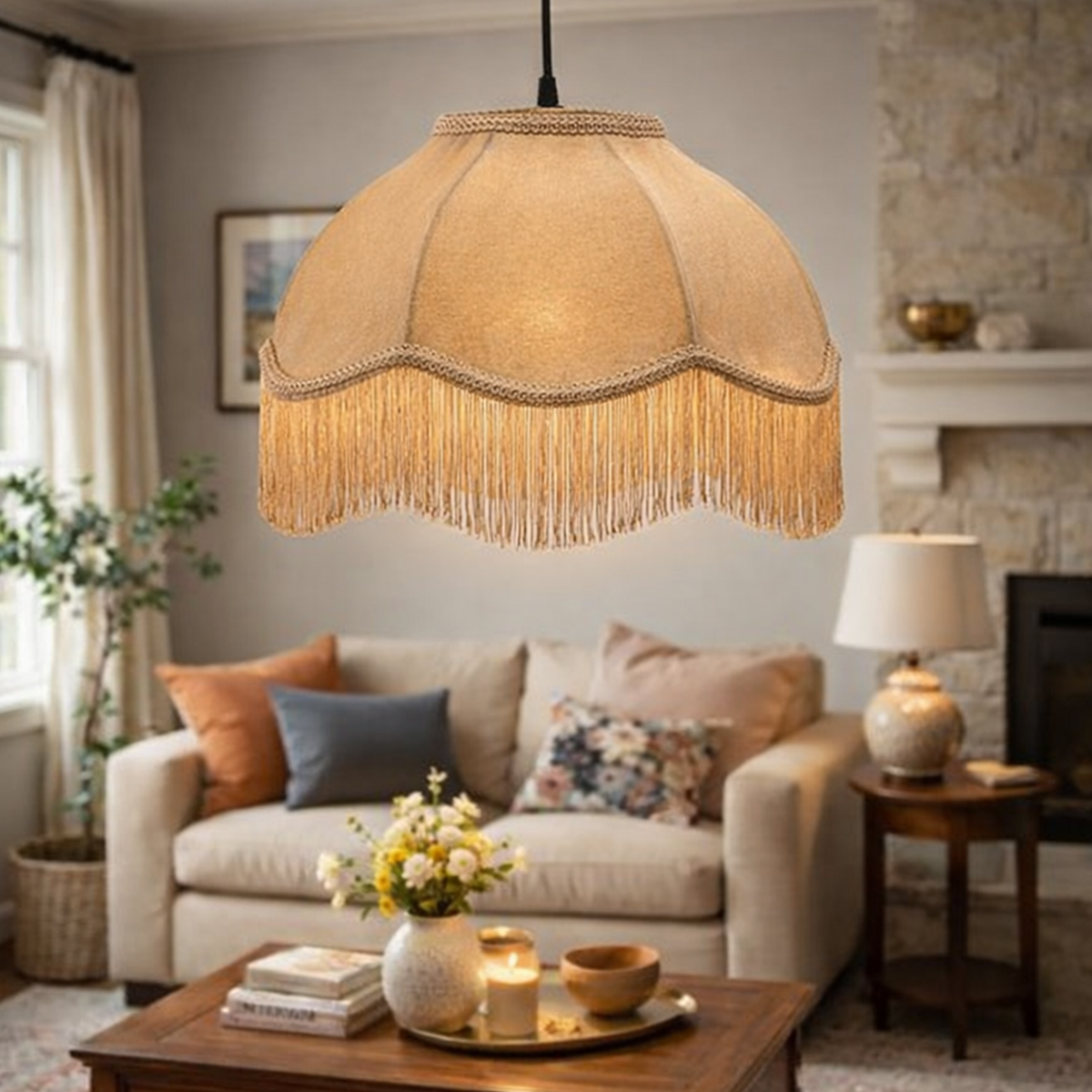 Charlotte Taupe Pendant