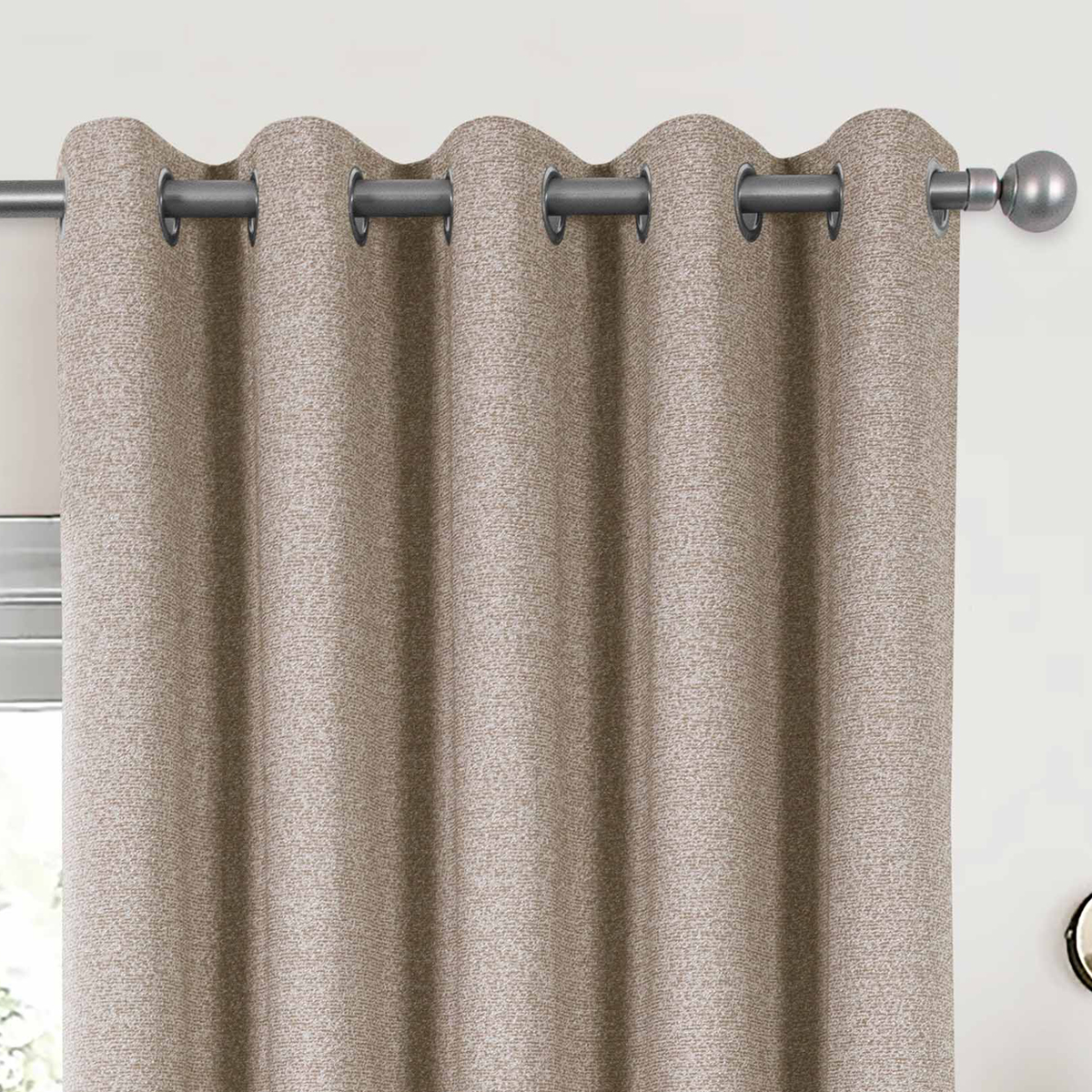 Chester Latte Blackout Ready Made Eyelet Curtains
