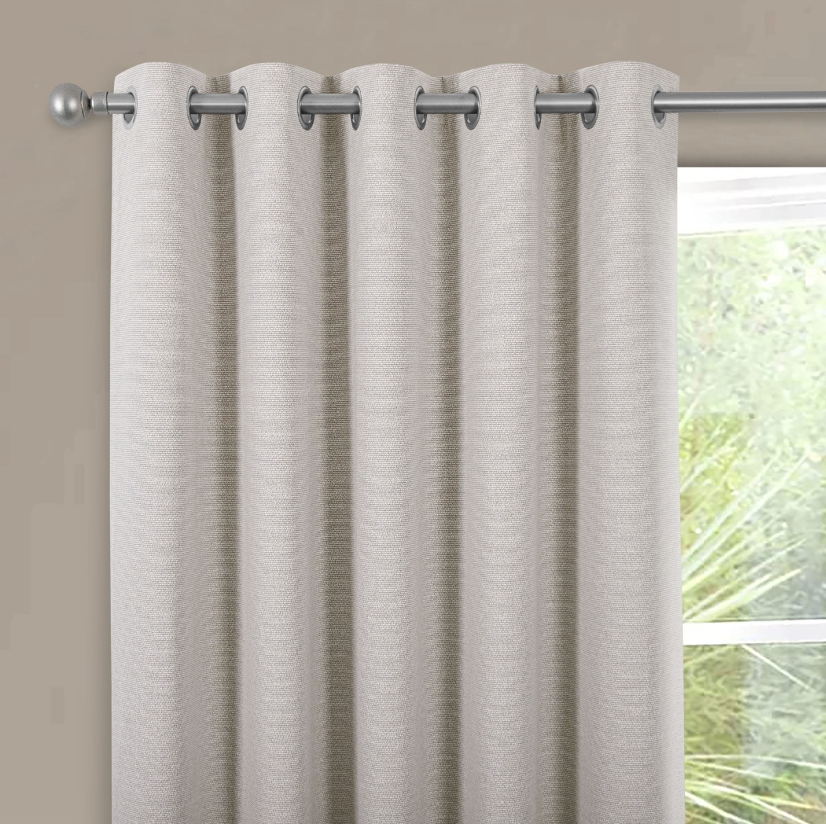 Chester Natural Blackout Ready Made Eyelet Curtains