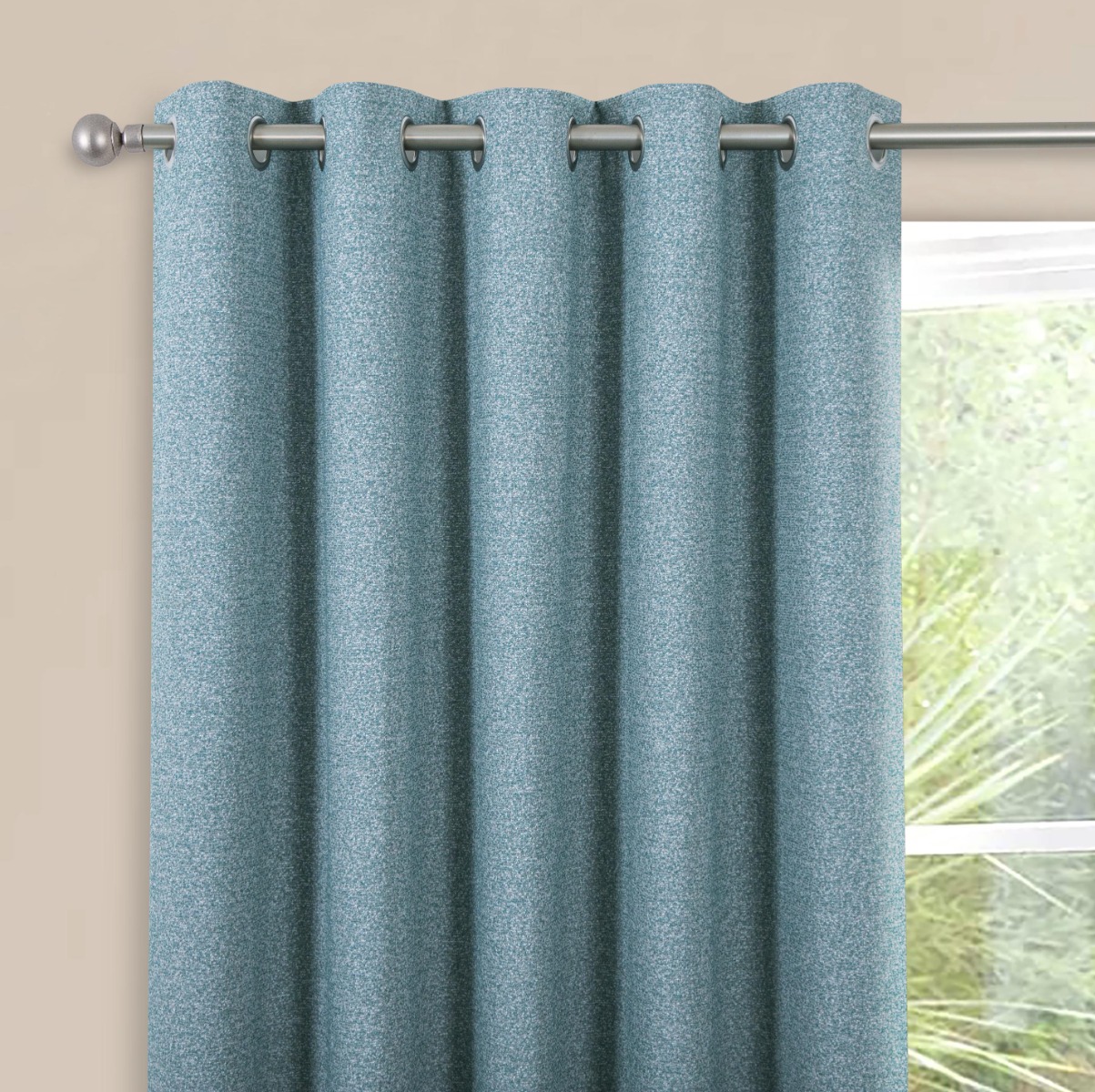 Chester Teal Blackout Ready Made Eyelet Curtains