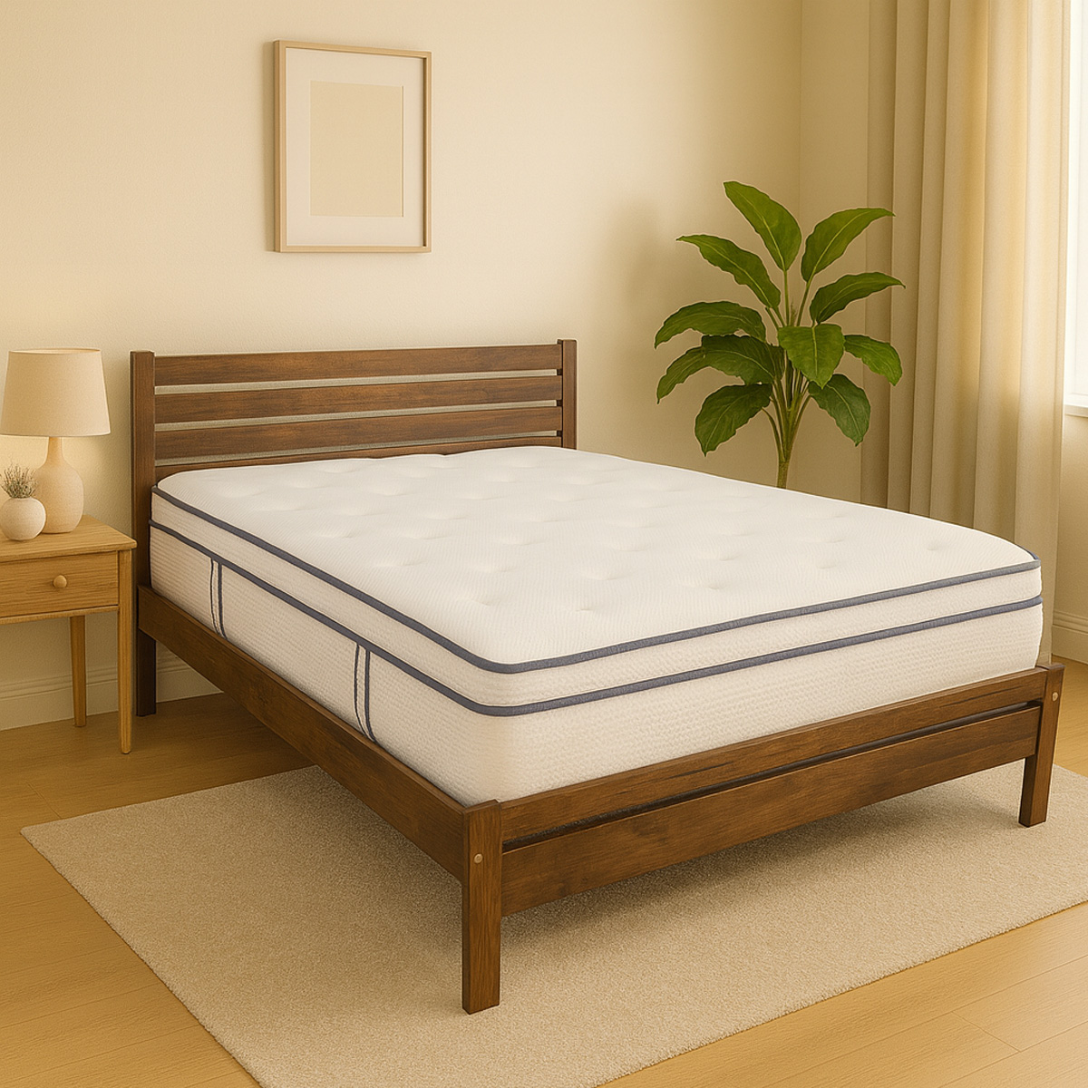 Chicago Rustic Dark Wood Bed Frame