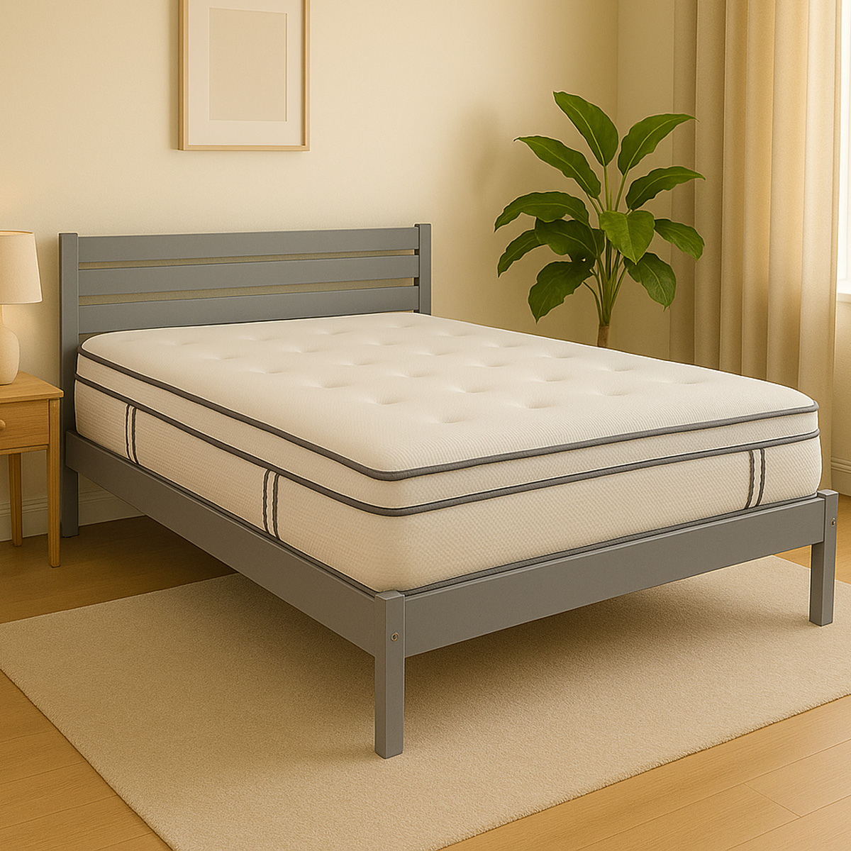 Chicago Light Grey Bed Frame