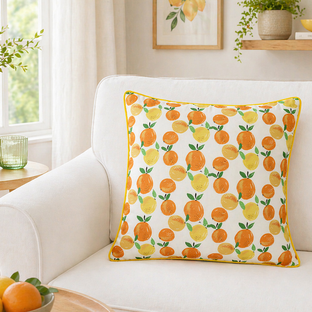 Citrus Orange Filled Cushion