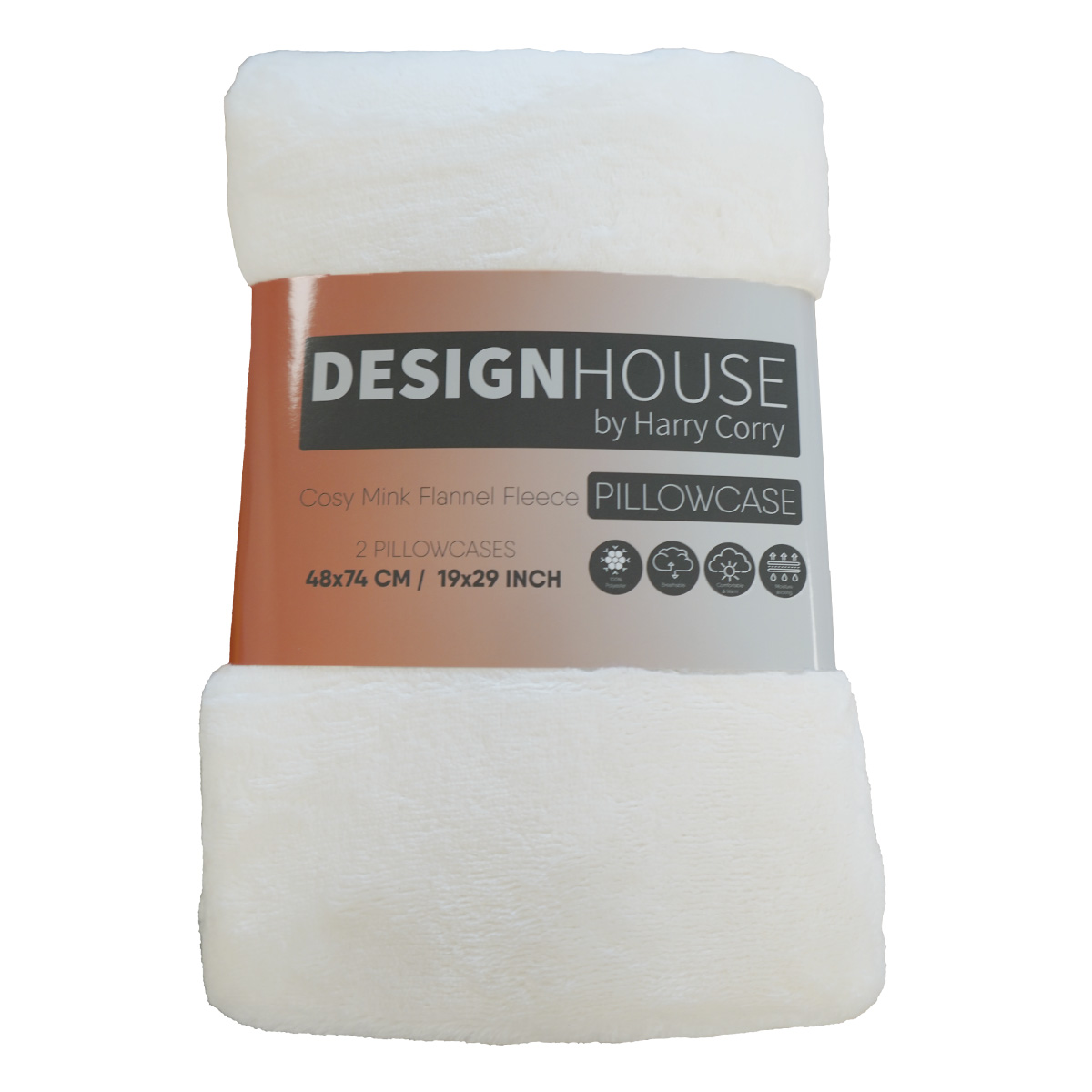 Cosy White Fleece Pillowcase Pair