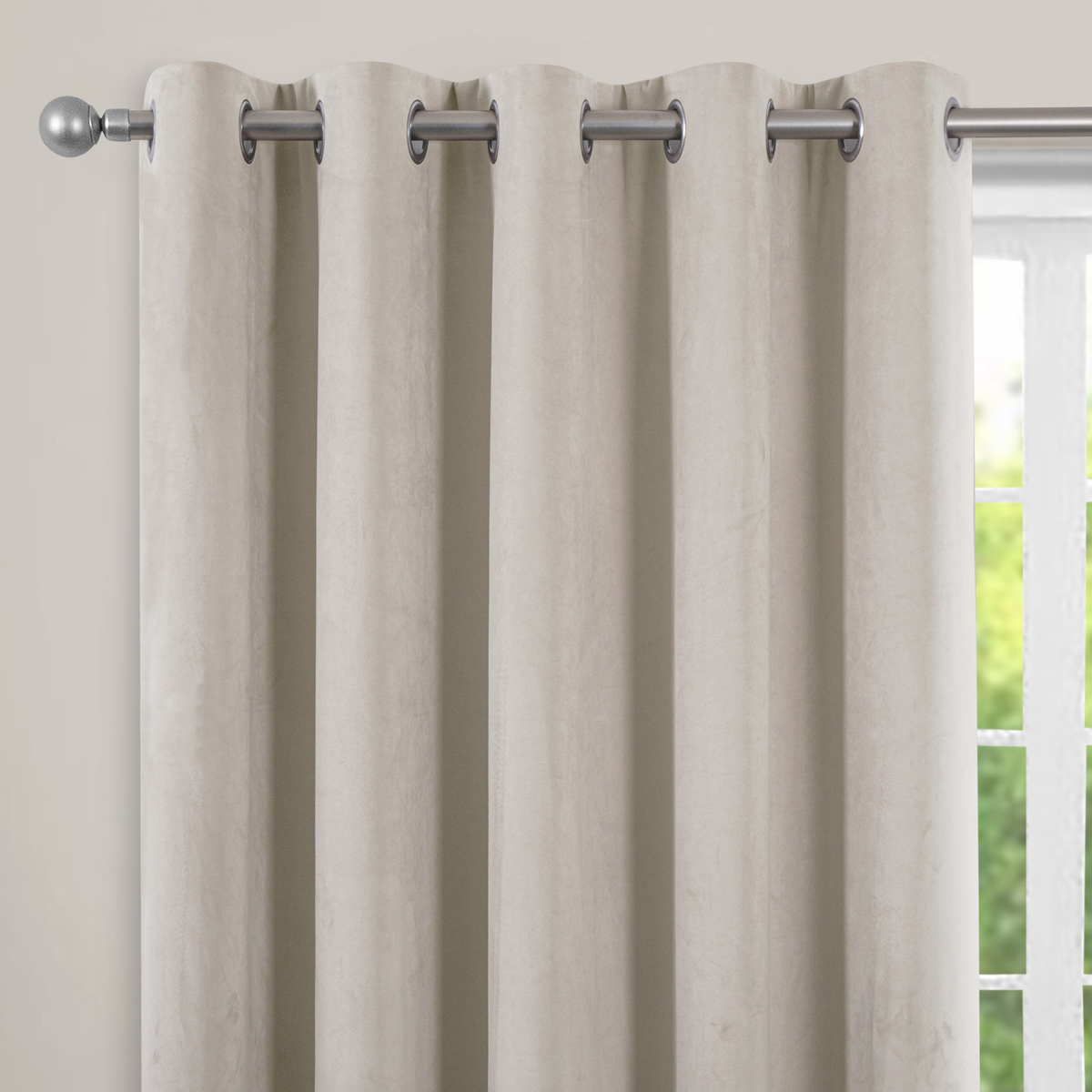 Countess Natural Blackout Ready Made Eyelet Curtains