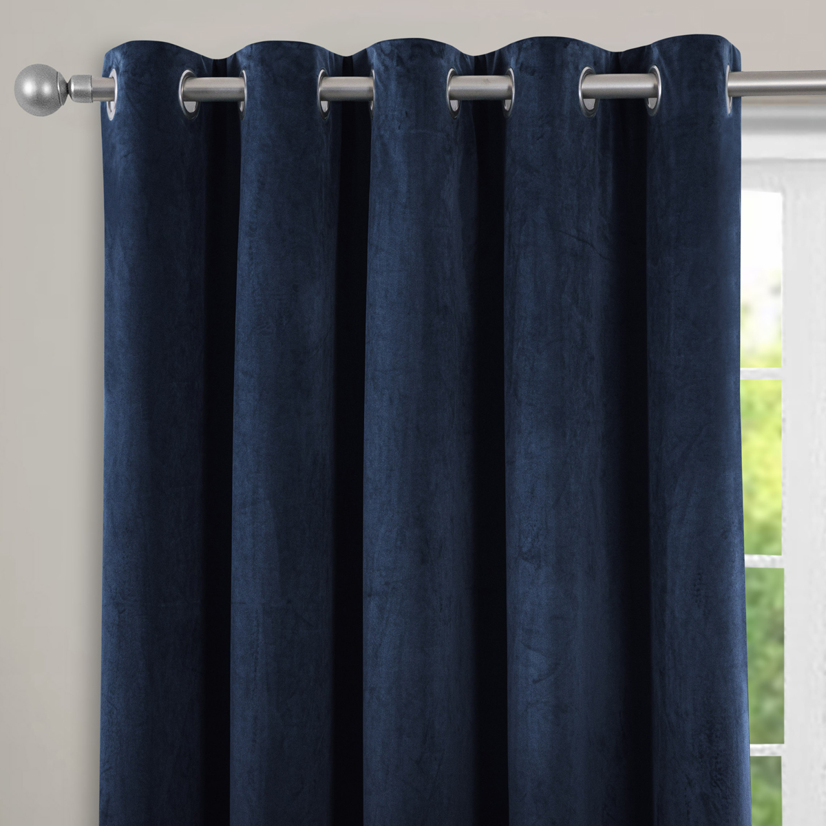 Countess Navy Blackout Ready Made Eyelet Curtains