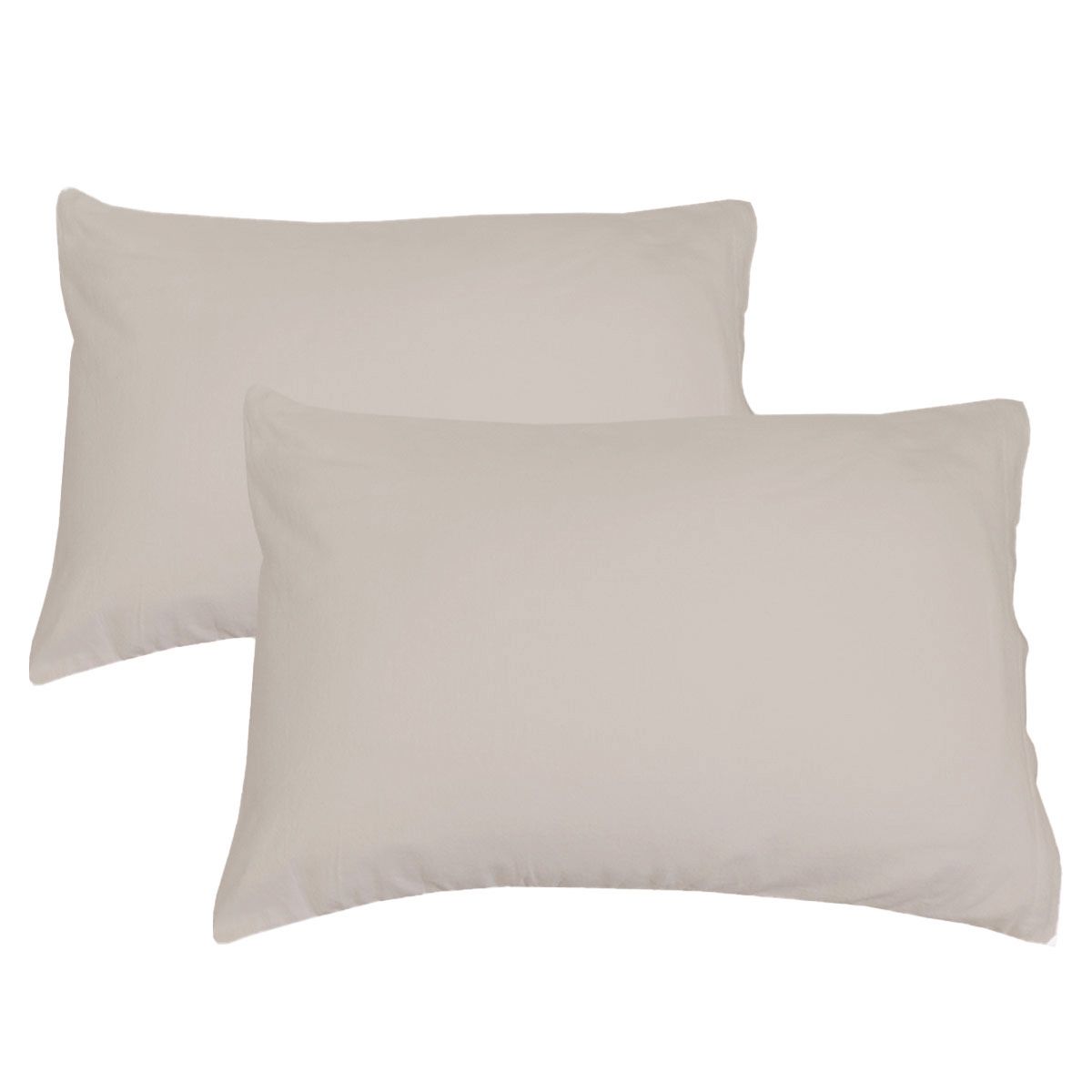 Flannelette Cream Pillowcase Pair