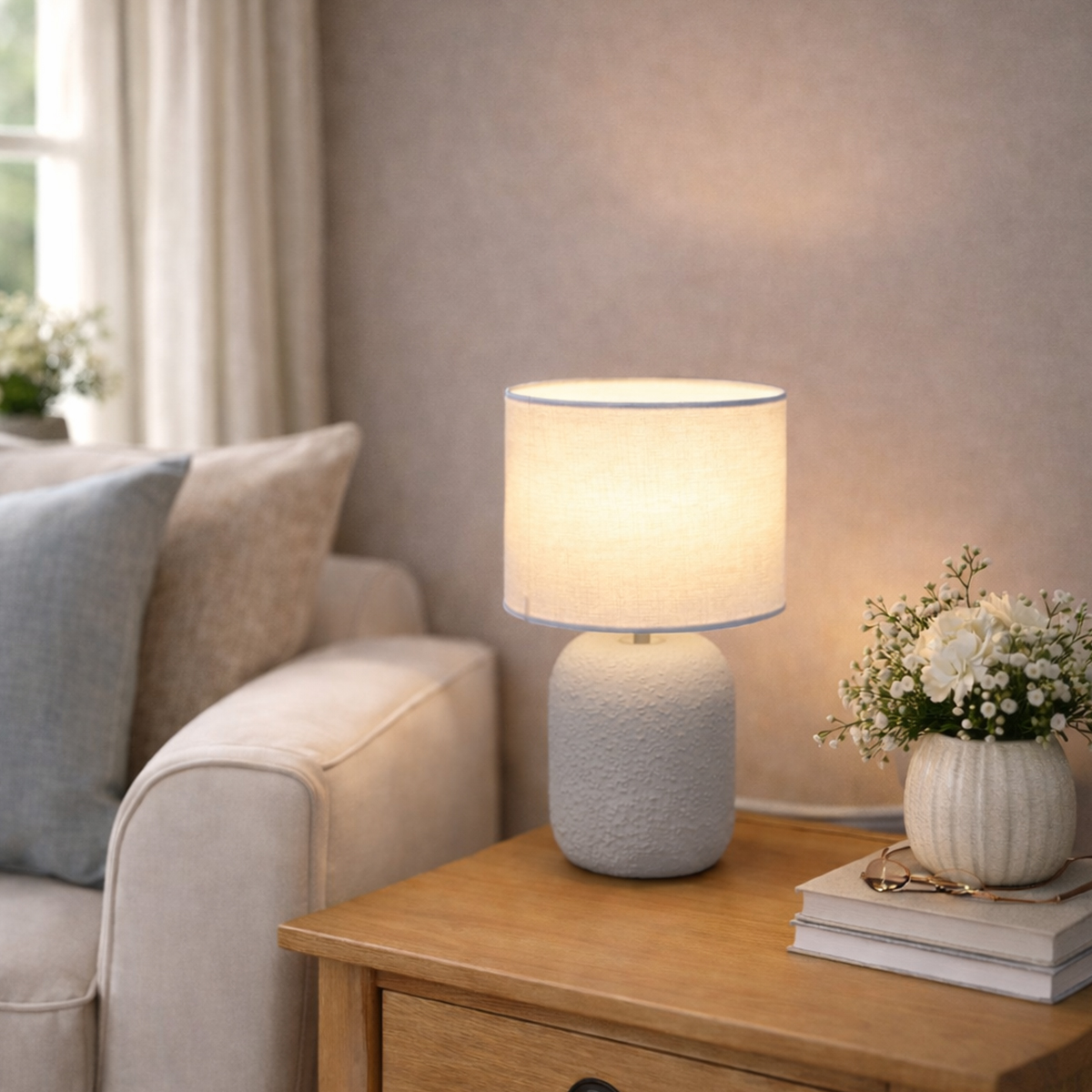 Cuba Grey Table Lamp